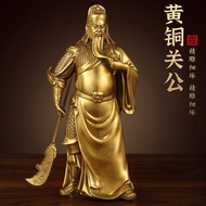 ST-🚤Mingen Guan Gong God of Wealth Statue Guan Gong Decoration Copper Guan Gong Wu God of Wealth Household Guan Gong Cop