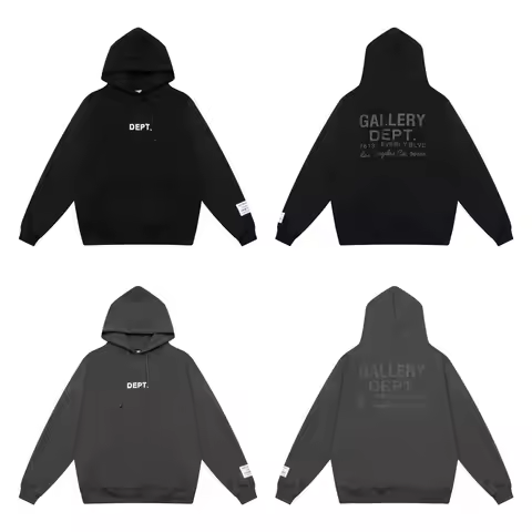GALLERY DEPT Letter-printed cotton terry hoodie loose high street hooded sweater