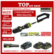 WORX Blower Cordless WU231 20V LeafJet Leaf Blower Battery Air Blower Brushless Motor ( Replacement 