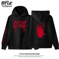 Neat Pattern Print 保暖卫衣 hoodie lelaki Eropah dan Amerika Revenge Xxxtentacion dengan XXX memperingat