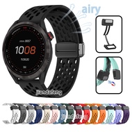 Hole ventilation strap D Buckle Sport magnetic Band Soft Silicone strap For Garmin Approach S12 S40 S42 Smartwatch strap