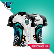 2022 fashion guild baju jersey gaming freefire ff mobile legends ml pubg bisa custom + (free nicknam