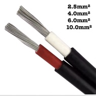 Solar PV1-F 1500V DC Cable Twin Core Double Insulation 2 x 2.5mm2 , 2 x 4.0mm2 , 2 x 6.0mm2 , 2 x 10