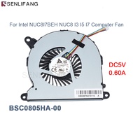 New CPU Cooling Fan For Intel NUC8I7BEH NUC8 I3 I5 I7 Computer Fan BSC0805HA-00 DC05V 0.60A 1Z24L9R 4PIN Free Shipping