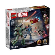 LEGO 76320 Marvel Super Heroes Iron Man & War Machine vs. Hammer Drones Building Toy Set (204 Pieces