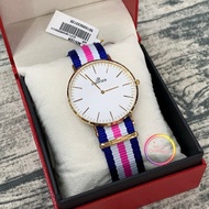 *J.BOVIER*100% ORIGINAL  Quartz Analog Stainless Steel Watch WITH NYLON STRAP.