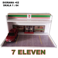 DIORAMA / MINIATURE 7ELEVEN SCALE 64 FULL PVC BOARD MATERIAL