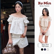 Baby Doll Xu Min Min Linen Shirt Can Be Worn in 2 Styles