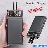 Large Capacity Power Bank Transparent Mecha Portable Charger 30000mAh 20000mAh Battery Pack Fast Charging PowerBank