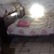 Tempat tidur Jati tua+Gandeng Bufet Cantik+Kasur, Kokoh, Bekas