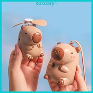 KOKO Cartoon USB Fan Cute Capybara Shape Fan Convenient Travel Fan Lightweight Fan