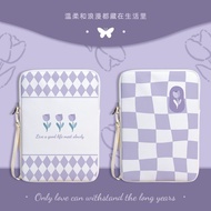 Gentle Purple 10inch 11inch 12inch Tablet Pc Liner Bag Travel Portable Zipper Laptop Protective Case