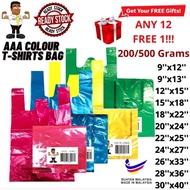 [Ready Stock] KBS AAA Colour T-Shirts Bag 200 Grams, 500 Grams