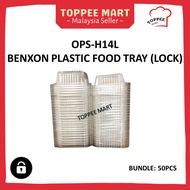 10pcs - OPS-H14L Plastic Tray Bakery Disposable Packaging Food Tray Bekas Makanan