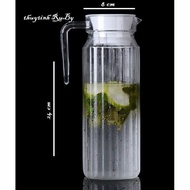Glass Bottle with Handle - 1.8 Liter Desktop Water Bottle with 1 Glass of Luminac