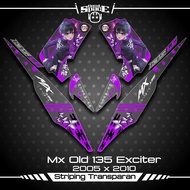 TRANSPARENT STRIPING MX OLD STICKERS CLEAR STICKER JUPITER MX OLD 2005 2006 2007 2008 2009 2010 SKU 