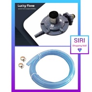 เตาแก๊ส ลัคกี้เฟลม Lucky Flame รุ่น LF-502 หัวเตาเหล็กหล่อ หน้าสแตนเรด  (เลือกสีได้)