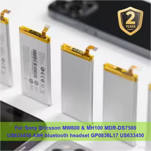 Battery For Sony Ericsson MW600 & MH100 MDR-DS7500 US633450 A9H bluetooth headset GP0836L17 US633450