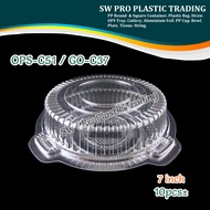 GO-C37 / OPS-C51 / 7" Round Cake Tray with Lock / Bekas Chiffon Kek 7 inchi  [ ±10pcs ]