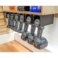 Universal cordless Drill Holder/Mount (Makita, DeWalt, Bosch, Festool,etc.) Under Shelf 3D Printed D