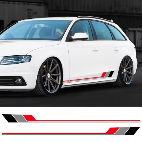 Car Side Door Stickers Vinyl Decal Trims Exterior Auto Accessories For Audi A4 B8 8K B9 B7 8W 8E B6 