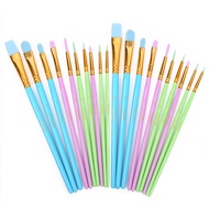 Ucanbe Oil Paint Makeup Brushes 10pcs Set Halloween Christmas Performance Face Painting Peking Opera