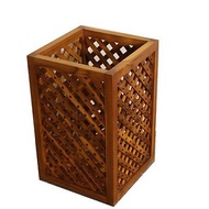 【吉迪市100%全柚木家具】RPOT007 木條銅釘造型收納箱 傘桶 雨傘