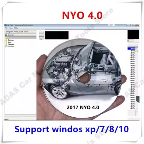 Software de reparación de datos de automóviles NYO 4 2017 con base de datos completa de Airbag, radi