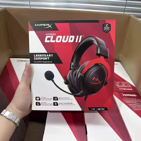 HyperX Cloud II Gaming Headset Hi-Fi 7.1 Surround Sound/Detachable Mic/USB Sound Card For PC PS Clou