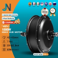 Electric Bike 48V,1000W 4.0Tyre Fat Tire Brushless Gearless,Front/Rear Motor Hub Wheel,For Snow Ebik