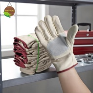 GOGO Canvas Gloves Wear-resistant Welder Maintenance Canvas Gloves Double Thiened Protective Labor P
