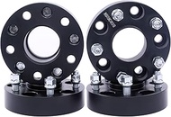 DCVAMOUS 4PC Black 5x4.5 to 5x112 Wheel Adapters 1.25 Inch with 12x1.5 Studs 71.5mm Center Bore Comp