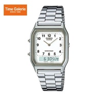 Casio Vintage AQ-230A-7BHDF Silver Stainless Steel Band Men Watch / Women Watch