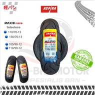 ASPIRA Rave TUBELESS ORIGINAL OUTER TIRES 110/70 130/70 R13 and 100/90-12 110/90-12