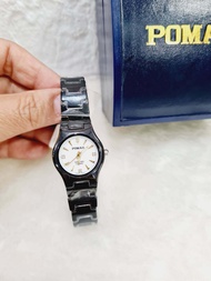นาฬิกาข้อมือผู้หญิง POMAR ceramic สีดำ