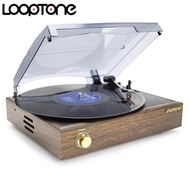 LoopTone 33 45 78RPM Classic Belt-Driven Turntable Vinyl LP Record Player W/ 2 3W Built-in Speakers