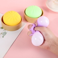 Simulation Steamed Stuffed Bun Sensory Stress Relieve Fidget Toy Soft PVC Funny Squeeze Toy Squishy