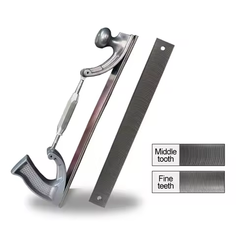 14" S/M Size Adjustable Frame Milled Tooth Car Body Polisher Files Metal Panel Polishing Curved Toot