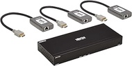 Tripp Lite 4-Port HDMI Over Ethernet Cat6 Extender Kit, Splitter/3x Pigtail Receivers - Up to 230 fe