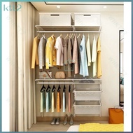 Custom wardrobe shelf 1.1m open simple walk-in wardrobe bedroom wall hanging metal coat rack