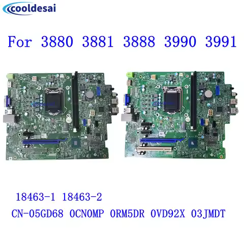 18463-1 18463-2 for Dell Inspiron 3880 3881 3990 3991 MT Vostro 3888 Motherboard CN-05GD68 0CN0MP RM
