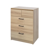 [ จัดส่งอย่างเดียว ] HomePro ตู้ลิ้นชัก 5 ลิ้นชัก AMORE สีไวท์โอ๊ค แบรนด์ FURDINI ลิ้นชัก เก็บ ของ