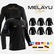 [TANAH MELAYU RNLS] Baju Tshirt Edisi Tanah Melayu Lengan Panjang Lambang Negeri di Malaysia Tulisan
