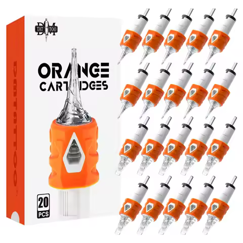 20PCS DM Cartridge Tattoo Needles RL RS RM M1 Disposable Silicone Sterilized Safety Tattoo Needles F