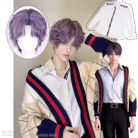 Anime Game Love And Deepspace Xavier Rafayel Cosplay Qiyu Rafayel Sweater Cosplay Wig Lenese Women M