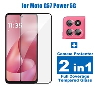 2 in 1 For Moto G57 Power 5G HD Tempered Glass Screen Protector For Motorola Moto G66y G66J G06 G86 