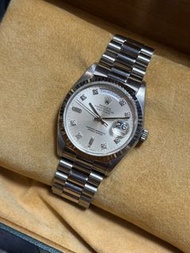 ✅低調奢華 ✅罕有白金Rolex DD 十粒鑽石💎勞力士Rolex Day-date 18K 18039 鑽石白金總統帶 ✅整體採用18k白金 not 1803 18238 18239 18248 1