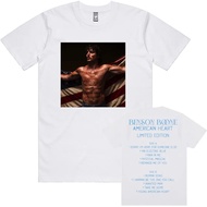 Kemeja-T Bercetak Album American Heart Benson Boone Penyanyi Grafik T-shirt Lelaki Wanita Kapas Paka