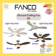 [SG SELLER] Fanco Girasol 46" DC Ceiling Fan with 36W LED RGB Light Kit and Remote
