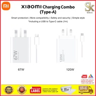 Xiaomi 120W / 67W Charging Combo (Type-A) | Charger Adapter Type-C Cable Included | Original Xiaomi 